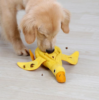 Interactive Treat Dispensing Squeaky Duck Toy for Dogs